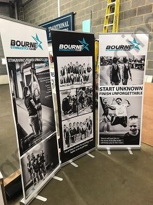 3 x roller banners