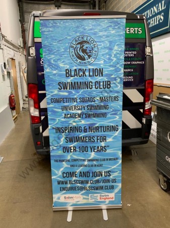 Black Lion Swimming Club Roller Banner Feb 22