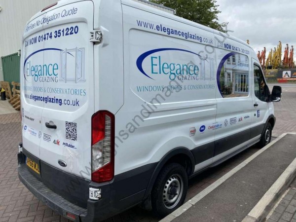 Signwriting for glazing company Ford Transit