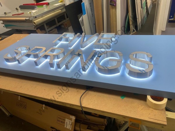 Five Springs 3D lettering on ACM wrapped tray April 22 (2)