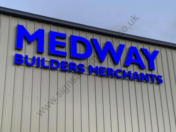 Medway Builders 3D illuminated letters (2)