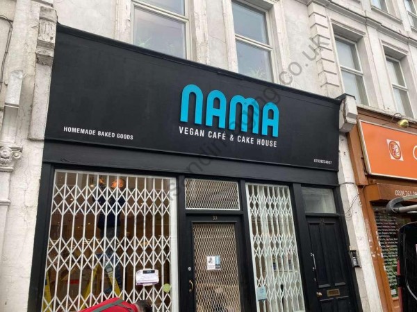 Nama Stood off lettering and vinyl fascia sign Crystal Palace Dec 2021 (1)