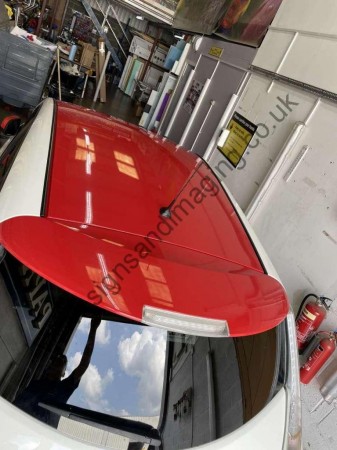 Nissan Leaf Roof and wing mirrors wrap (2)