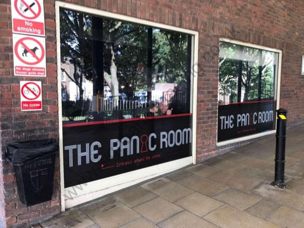 Panic Room Gravesend window graphics