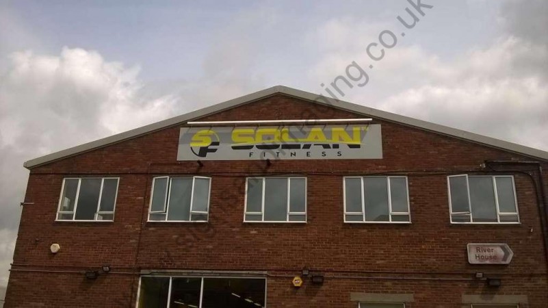 Flat Printed Gym Signs with illuminated troughlight