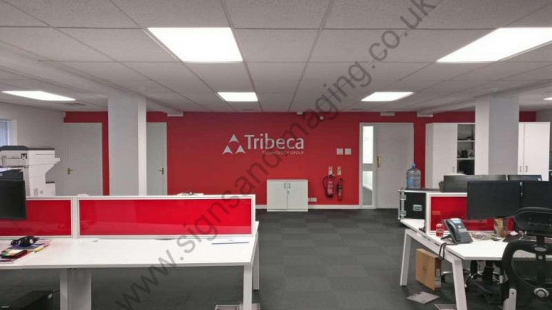 Tribeca red walls white graphics (3)