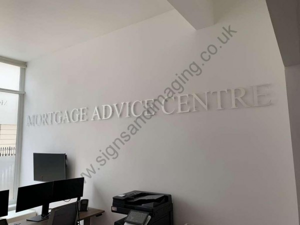 Trinity Finance Wall Stood off lettering