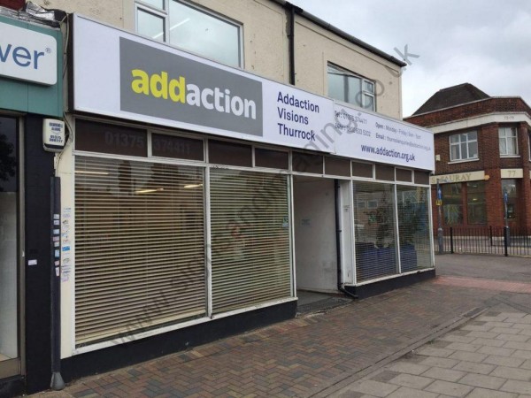 sign frames - Addaction Thurrock