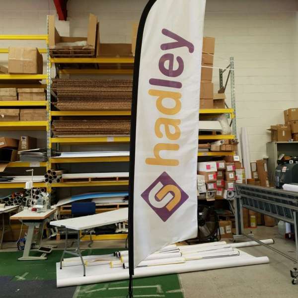 Hadley Scaffolding Crest Flags with bases Hadley Scaffolding Crest Flags with bases