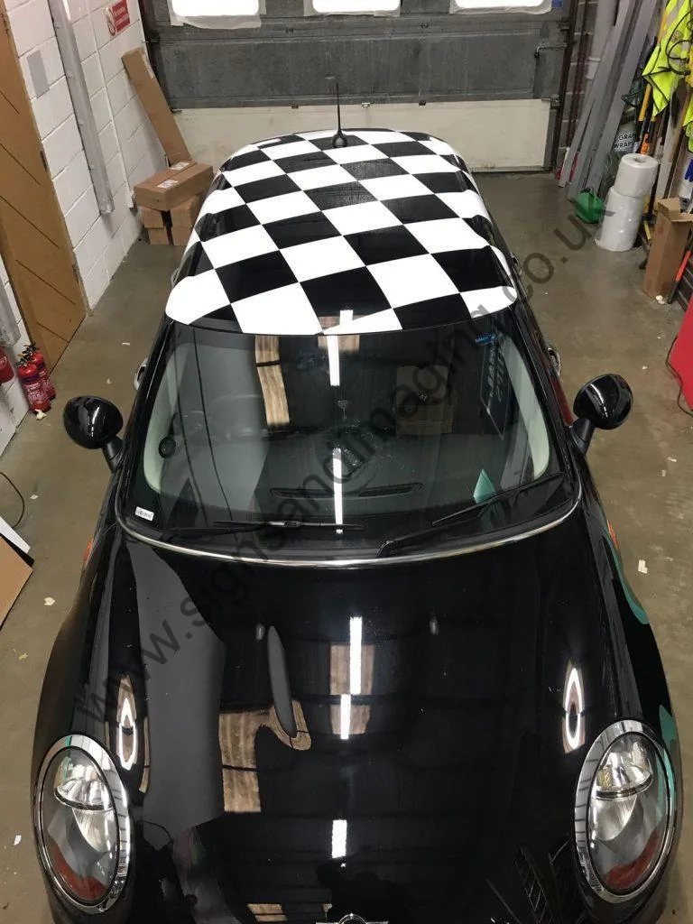 Mini Roof Wrap Takes The Chequered Flag Signs And Imaging
