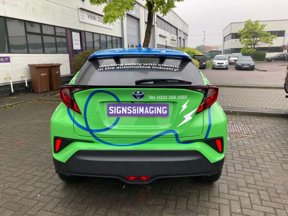 Electric Car Wrap Chatham gets the WOW factor Signs and Imaging