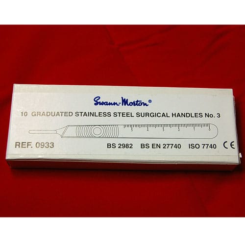 Swann Morton Stainless Steel No. 7 Handle (BOX OF 10)