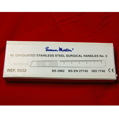 Swann Morton Stainless Steel No. 3 Handle (BOX OF 10)